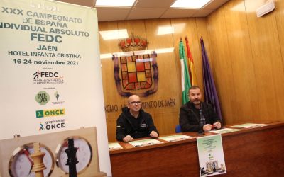 El concejal Carlos Alberca destaca que el Ayuntamiento y la Federación Española de Deportes para Ciegos organizan el XXX Campeonato Individual Absoluto de España de Ajedrez por primera vez en Jaén