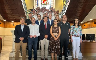 El alcalde de Jaén, Agustín González, recibe a la selección española absoluta de fútbol sala en el Ayuntamiento