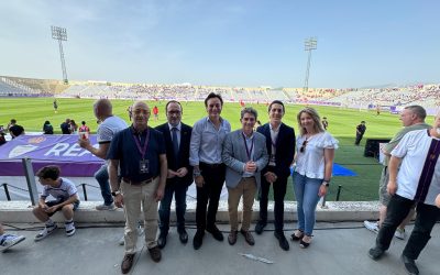 El alcalde de Jaén, Agustín González, felicita al Real Jaén por su clasificación para la segunda ronda del play off de ascenso y le desea suerte en la eliminatoria ante el Almería B