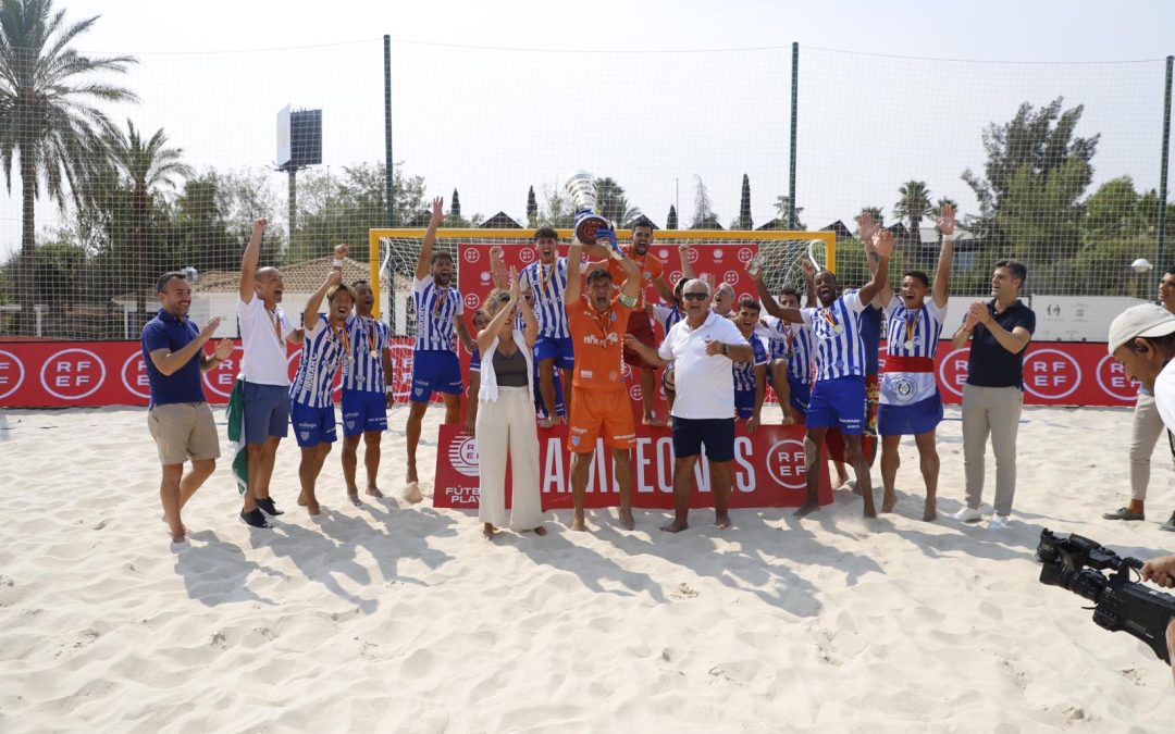 El Ayuntamiento felicita al Enpie Málaga por su victoria en la Copa Federación masculina de fútbol playa, la cuarta competición de ámbito nacional de este deporte que se celebra en Jaén en el plazo de dos meses