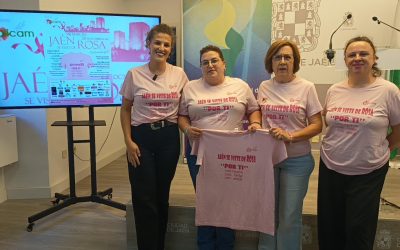 El Ayuntamiento se vuelca con Ajicam en la celebración de la décimo tercera edición de la marcha “Jaén se viste de rosa”